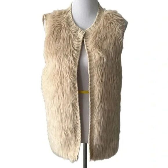 Eyeshadow Faux Fur Front Vest size M - Picture 1 of 5